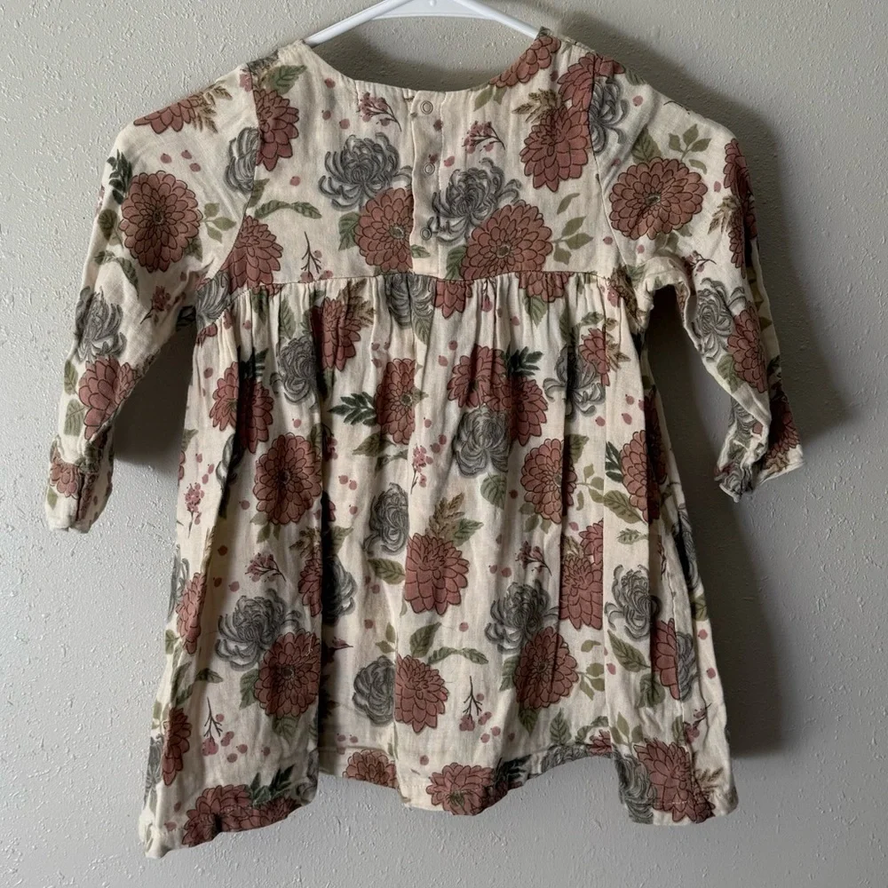 Angel Dear Muslin Ivory Floral Dress Size 4T